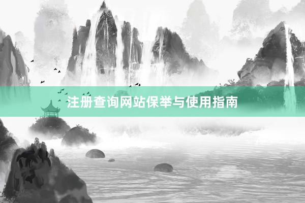 注册查询网站保举与使用指南