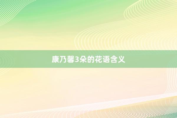 康乃馨3朵的花语含义